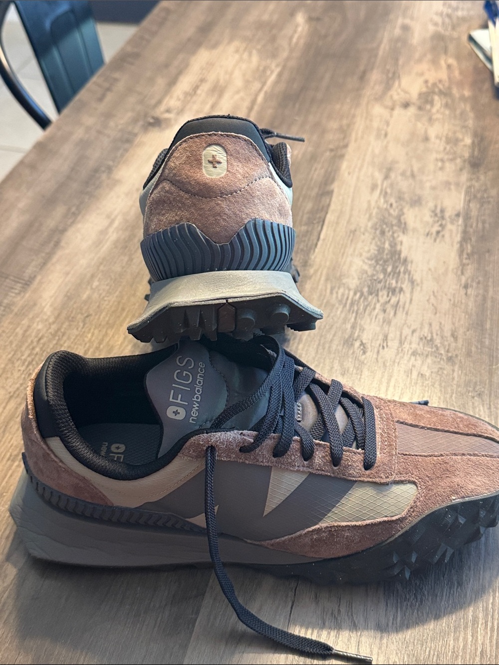 New Balance x FIGS XC-70 Men’s Smokey Taupe Suede Sneakers - Picture 4 of 7